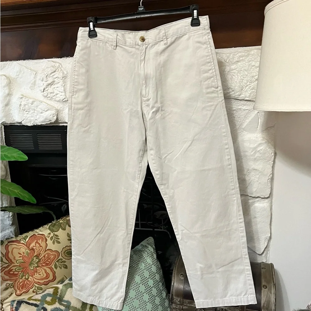 Lands' End Men’s Chino Pants Cream The Legacy size 34